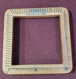 1936 Cartercraft Studios Wood Loomette 4” Mini Weaving Loom Crafts Vintage - Picture 1 of 6