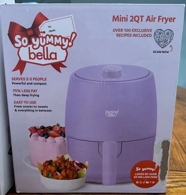 Nuevo ¡TAN DELICIOSO! Freidora de aire antiadherente Bella 2 Qt 400 °F apagado automático temporizador de 60 minutos Foto 1 de 4