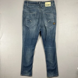 G-Star RAW Hank X Loose Tapered Women’s Jeans 30×28 Blue Denim Italy VTG 3301 - Picture 1 of 18