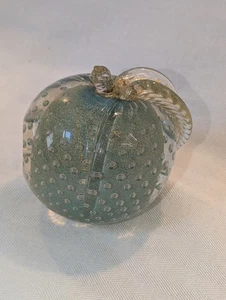 Vintage Alfredo Barbini Murano Sommerso Art Glass Gold Apple Bookend - Large - Picture 1 of 8