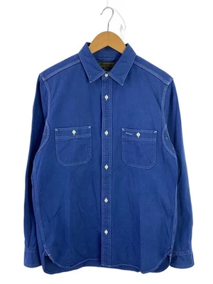Camisa manga larga Nigel Cabourn, talla 48, algodón, azul, color liso, 8039-00-100 Foto 1 de 4