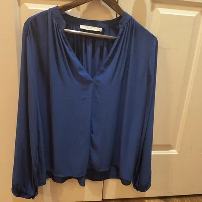 Blusa camisa top grande azul exuberante para mujer Foto 1 de 4