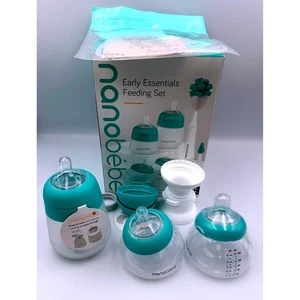 Nanobébé Early Essentials Feeding Set Baby Bottle & Pump Adapter Kit PARTIAL SET - Picture 1 of 7