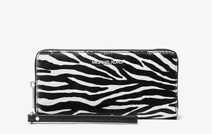 Michael Kors Large Jet Set Travel JST Continental REAL HAIRCALF Exotic Print NWT - Picture 1 of 7