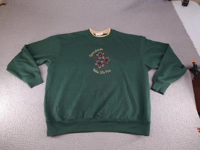 Suéter Vintage Abuela Mujer 2XL Verde Pan de Jengibre Navidad Vacaciones Diversión Foto 1 de 4