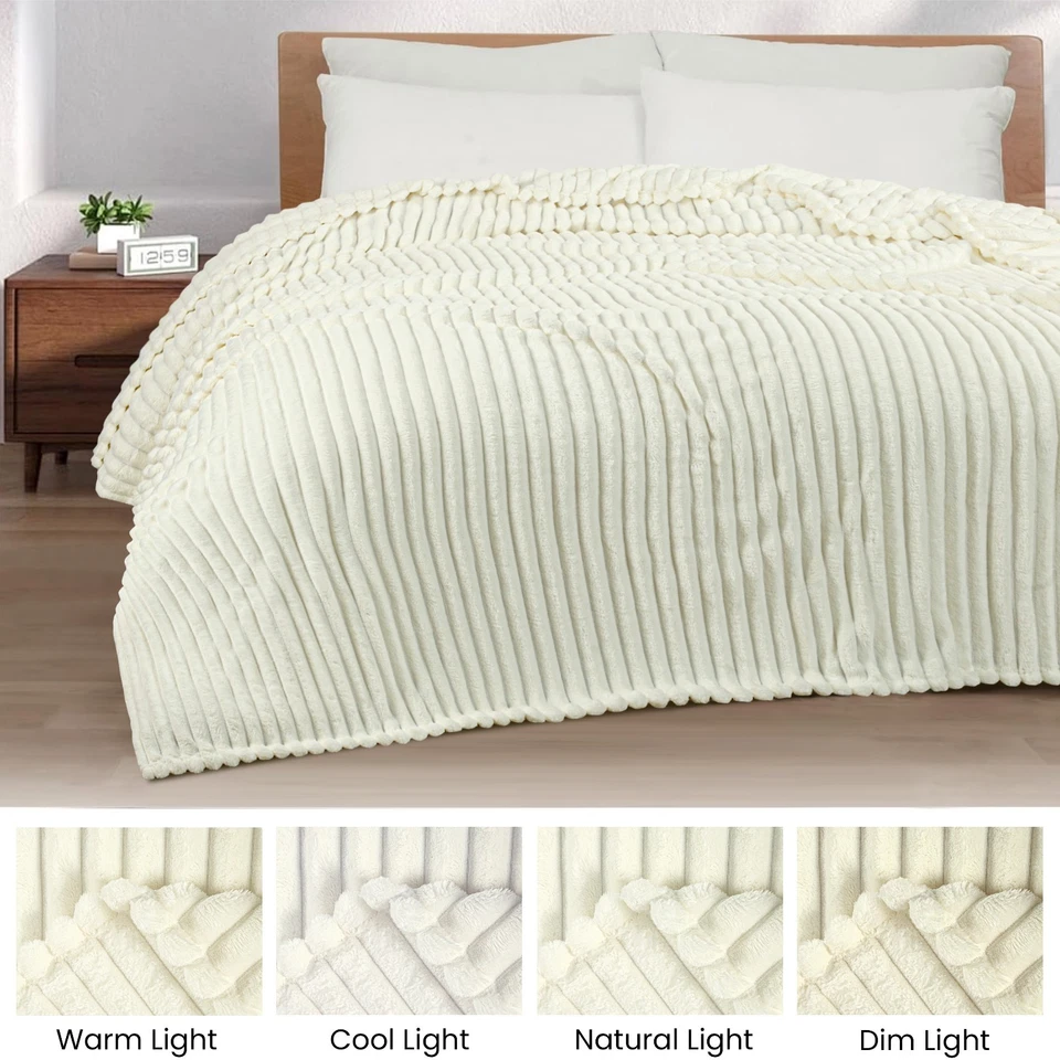 Manta de lana Microplush - Manta ligera y ultra suave tira de franela Foto 1 de 1