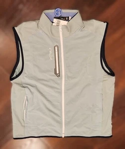 Polo Ralph Lauren RLX Golf Stretch 2 Way Zip Green Blue Red Vest Jacket Mens - Picture 1 of 19