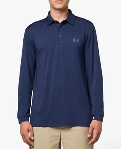 Under Armour The Performance Polo Navy Blue Long Sleeve Shirt Men’s Size 2XL XXL - Picture 1 of 8