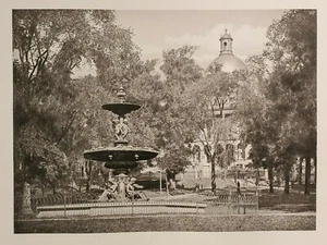 Boston Common Central Public Park ältestes Foto in USA Massachusetts 1893 - Bild 1 von 2
