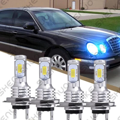Lâmpadas de feixe Hi/Lo para farol dianteiro de LED Kia Amanti 2004 2005 2006 - 4x H7 8000K - Imagem 1 de 4