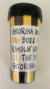 Georgia Tech Gt Buzz Yellow Jackets 15 oz Plastic Travel Tumbler NEW - Picture 1 of 5