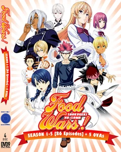 DVD Anime Food Wars! Shokugeki No Soma Season 1-5 Vol.1-86 End (Eng Dub) + 5 OVA - Picture 1 of 3