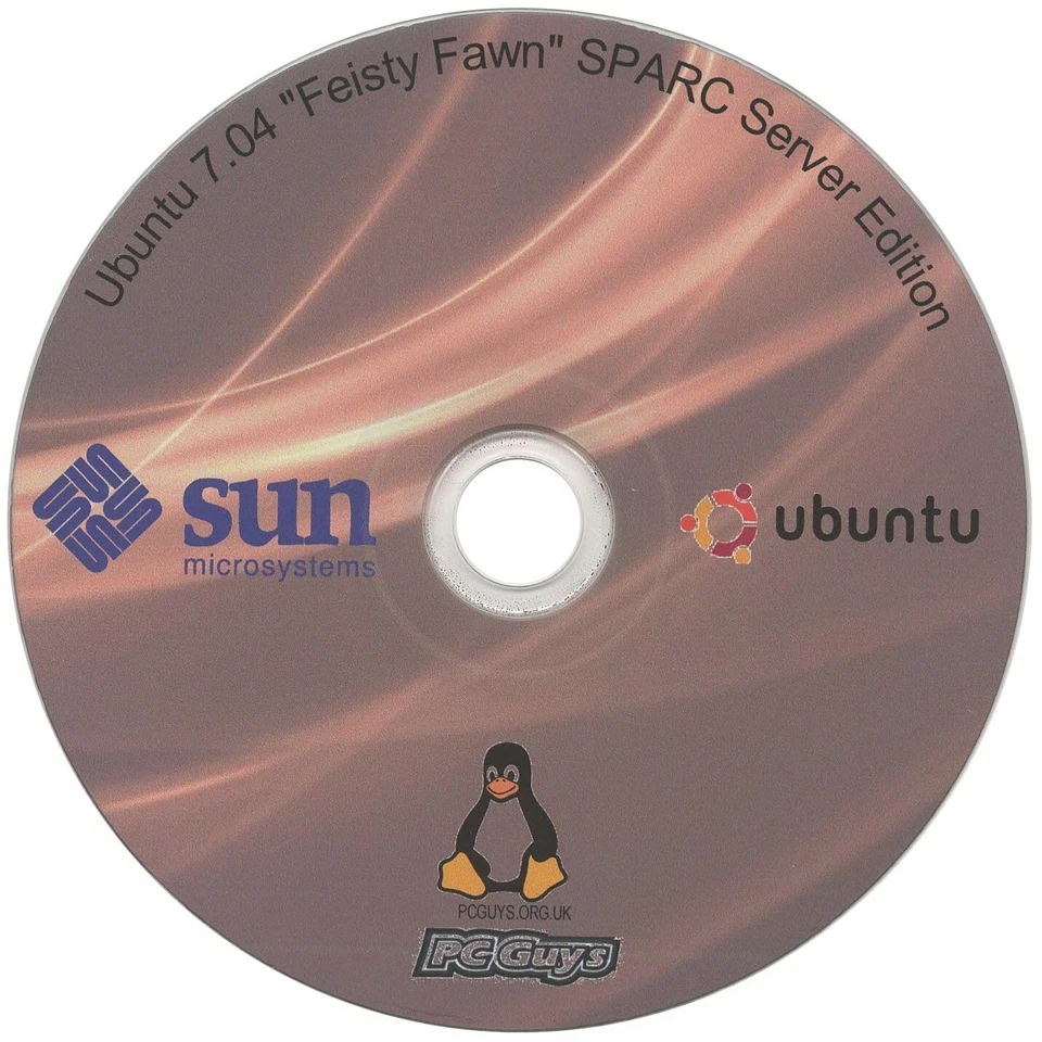 Ubuntu 7.04 Feisty Fawn SPARC Server CD Sun Ultra SunFire Blade - Image 1 of 1
