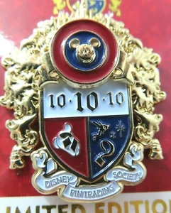Disney Pin 10/10/10 Pin Trading Society - Logo Pin LE 1500 #80287 - Picture 1 of 4
