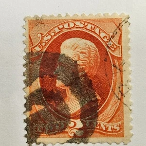 US Stamp Sc183, 2c Lincoln, Fancy cancellation, Used F/VF CV$5.00 (504W521) - Picture 1 of 1