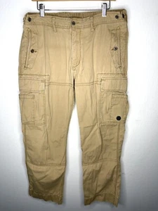 Polo Ralph Lauren 36x30 Military Cargo 34 Pants RRL Flight Paratrooper VtG Beige - Picture 1 of 6