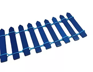 Miniature Dollhouse Fairy Garden 2"x35" Dark Blue Picket Fence - Buy 3 Save $5 - Picture 1 of 2