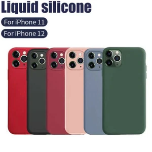 For iPhone 12 11 Pro Max XS Max XR Liquid Silicone Clear Case Camera Lens Cover - Picture 1 of 27