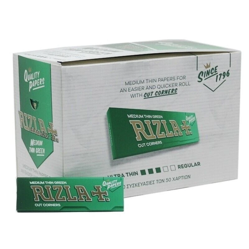 Cartine Rizla Verdi Corte – 100 Libretti Regular Rolling Papers Verde - Image 1 of 1