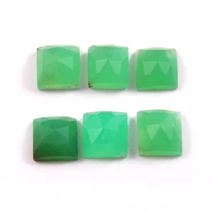 Crisoprasa verde natural corte rosa cuadrado 6x6 mm - 10x10 mm piedras preciosas al por mayor - Imagen 1 de 6