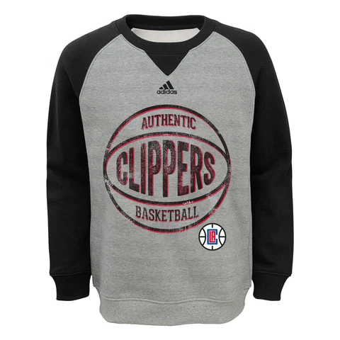 Adidas NBA Kids (4-7) Los Angeles Clippers Varsity Fleece Crew, Gray Cover