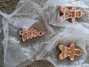 Lot Set of 3 Christmas GLASS ORNAMENTS - Picture 1 of 4