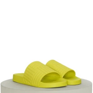 BOTTEGA VENETA 520$ Slide Sandals - Kiwi Green Rubber, Men's Pool - Picture 1 of 12