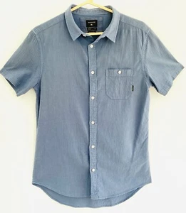 Quicksilver Mens crinkle effect cotton Shirt - Blue Grey  Size S - Picture 1 of 10
