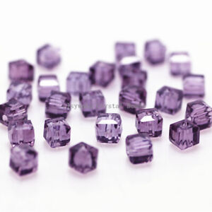 Cube 2mm 3mm 4mm 6mm 8mm Square Beads Crystal Beads Glass Beads Diy jewelry