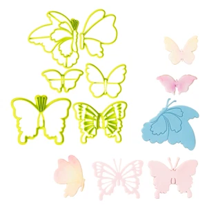 3D Printed Mold,Set of 6 Butterfly Shape Cutters DIY Sugarcraft Mold Baking Mold - Picture 1 of 8