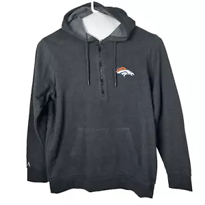 Antigua Denver Broncos NFL Herren 1/4 Reißverschluss Pullover Hoodie Größe XL Sweatshirt grau - Bild 1 von 15