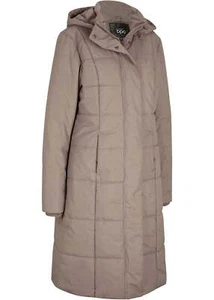 Neu Steppmantel mit abnehmbarer Kapuze Gr. 38 Taupe Damen-Mantel Jacke - Bild 1 von 1