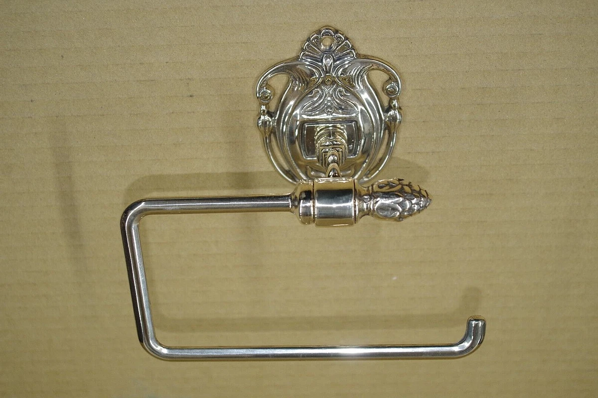 Porte-papier Toilette Mural Or Brillant Pour Salle De Bain Classique Roma