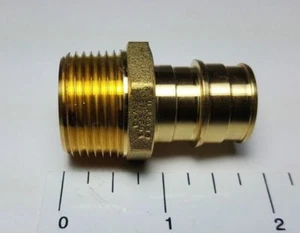 25 PCS 3/4" PEX A X 3/4" MALE NPT EXPANSION ADAPTER, 3/4 PEX A MALE ADAPTET - Picture 1 of 5