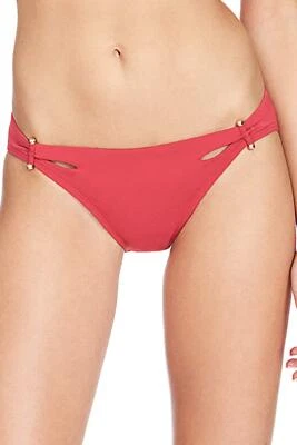 Parte de baixo de biquíni Robin Piccone feminino padrão Luca 1", punch rosa, XS - Imagem 1 de 3