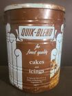 Large Vintage Tin Quik-blend Wesson Shortening /snowdrift Tin With Lid New Orlea