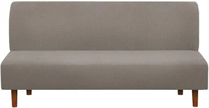 Armless Futon Slipcover, iCOVER High Stretchy Sofa Bed Couch Cover - Picture 1 of 71