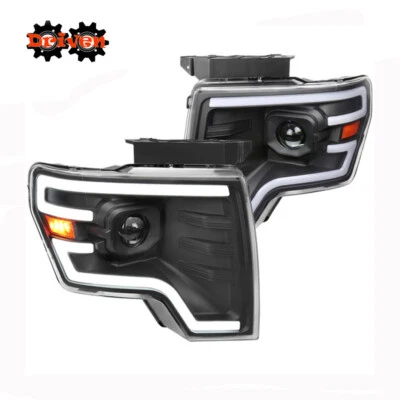Faros proyectores fibra DL Switchback carcasa negra camioneta Ford F150 09-14 Foto 1 de 4