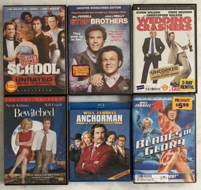 Will Ferrell Ultimate DVD Lot: 6 films, Anchorman, Old School, Step Brothers... - Image 1 of 4