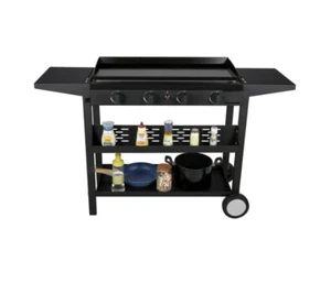 PROPANE GAS GRIDDLE GRILL 4-Burner 30-Inch Black - Picture 1 of 12