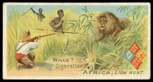 Wills - 'Sports of All Nations' (1900) - Africa - Lion Hunt - Picture 1 of 2