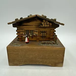 Vintage Swiss Music Jewelry Box Musical 1960s Switzerland Wood Works - Picture 1 of 20