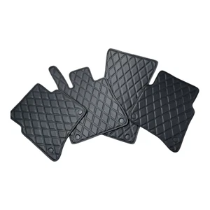 Bespoke Diamond Black Eco Leather Floor Mats Custom Fit For Mercedes Benz - Picture 1 of 7
