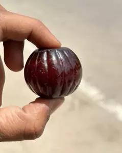 RARE ANCIENT OLD MULTIPURPOSE USE UNIQUE SHAPE RARE BIG SIZE RED GLASS BEAD - Picture 1 of 18