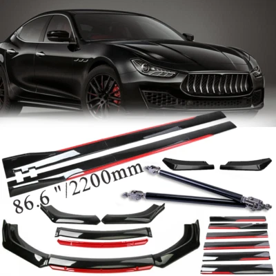 For Maserati Ghibli Front Bumper Lip Spoiler /Splitter /Side /Skirt Body Foto 1 de 4