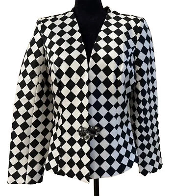Chaqueta Lily & Taylor Couture Vintage Checkmate Talla 8 Foto 1 de 4