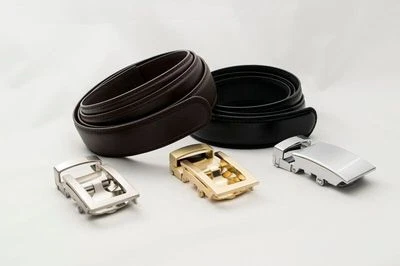 Conjunto de caja de regalo Anson cinturón y hebilla NUEVO TAMAÑO - 6 posibles combinaciones sin agujeros de 1,5"  Foto 1 de 4