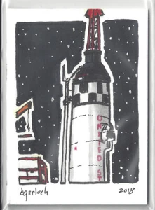 2018 Viceroy Cards Space Series 2 Sketch Card by Bruce Gerlach NASA - Picture 1 of 3