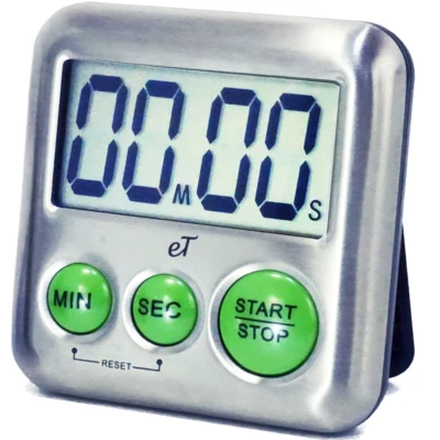 Элегантный цифровой кухонный таймер eTradewinds из нержавеющей стали — автоматическое отключение - Изображение 1 из 4