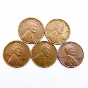 Lincoln Wheat Cent Penny Lot - tatsächliche abgebildete Münzen [WCL42] - Bild 1 von 2